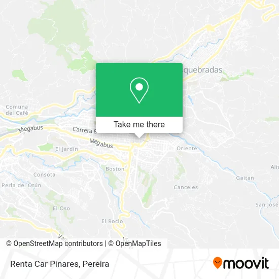 Renta Car Pinares map