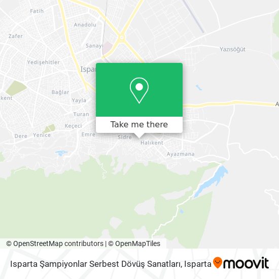 Isparta Şampiyonlar Serbest Dövüş Sanatları map