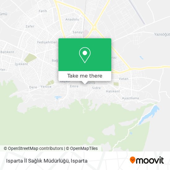 Isparta İl Sağlık Müdürlüğü map