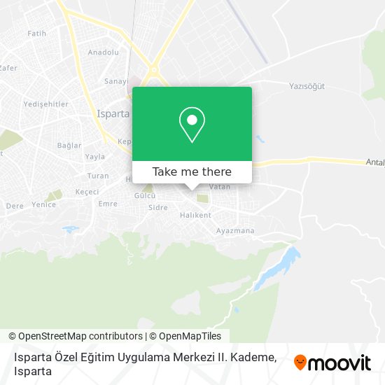 Isparta Özel Eğitim Uygulama Merkezi II. Kademe map