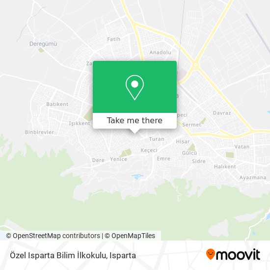 Özel Isparta Bilim İlkokulu map