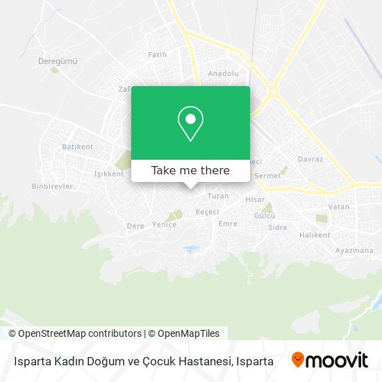 Isparta Kadın Doğum ve Çocuk Hastanesi map