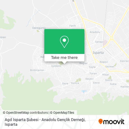 Agd Isparta Şubesi - Anadolu Gençlik Derneği map