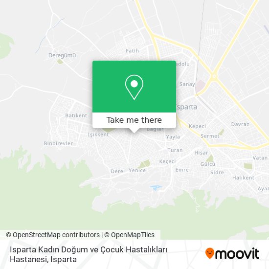 Isparta Kadın Doğum ve Çocuk Hastalıkları Hastanesi map