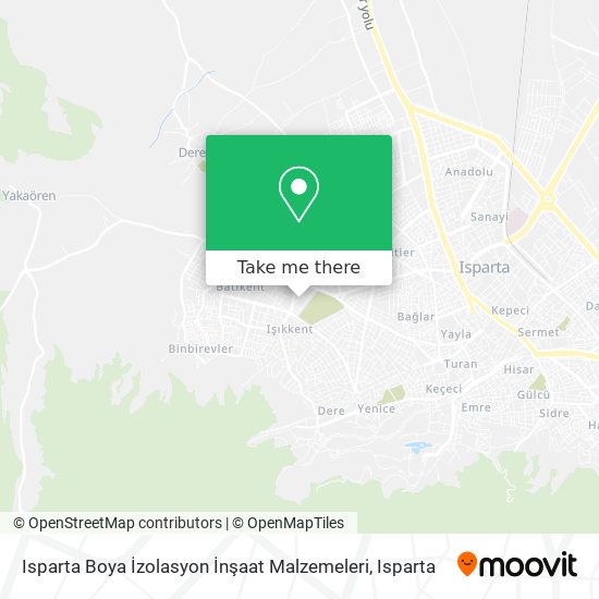 Isparta Boya İzolasyon İnşaat Malzemeleri map