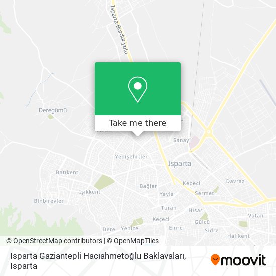 Isparta Gaziantepli Hacıahmetoğlu Baklavaları map