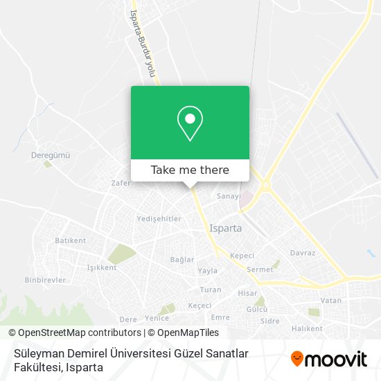 Süleyman Demirel Üniversitesi Güzel Sanatlar Fakültesi map