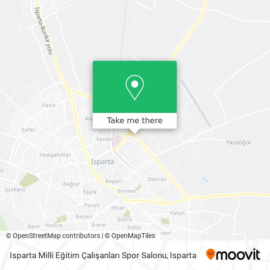 Isparta Milli Eğitim Çalışanları Spor Salonu map