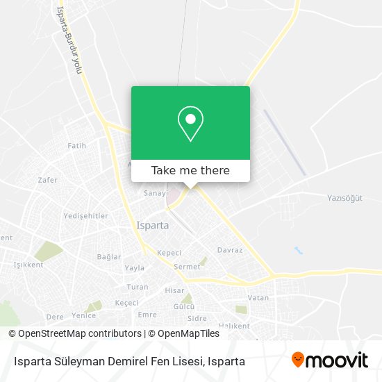 Isparta Süleyman Demirel Fen Lisesi map