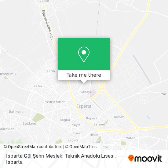 Isparta Gül Şehri Mesleki Teknik Anadolu Lisesi map