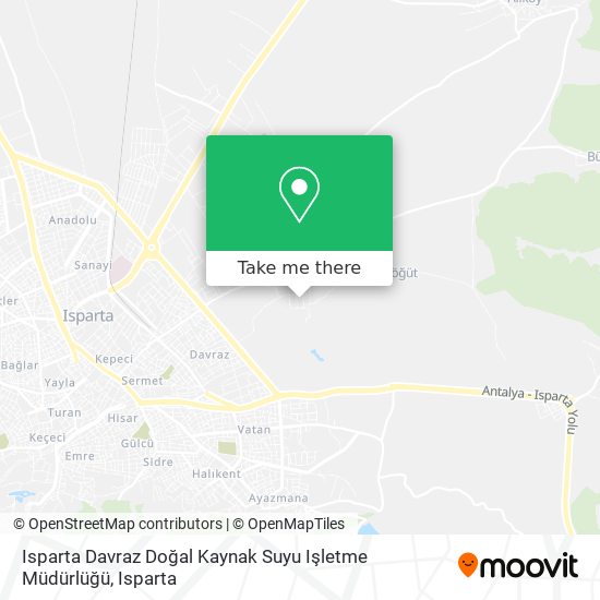 Isparta Davraz Doğal Kaynak Suyu Işletme Müdürlüğü map