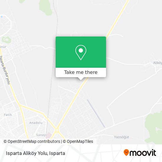 Isparta Aliköy Yolu map