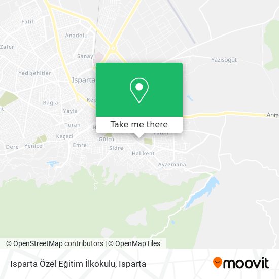 Isparta Özel Eğitim İlkokulu map