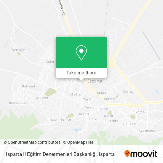 Isparta Il Eğitim Denetmenleri Başkanlığı map