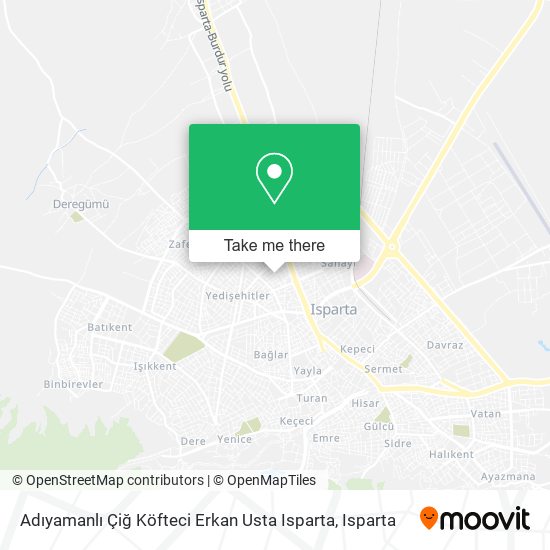 Adıyamanlı Çiğ Köfteci Erkan Usta Isparta map