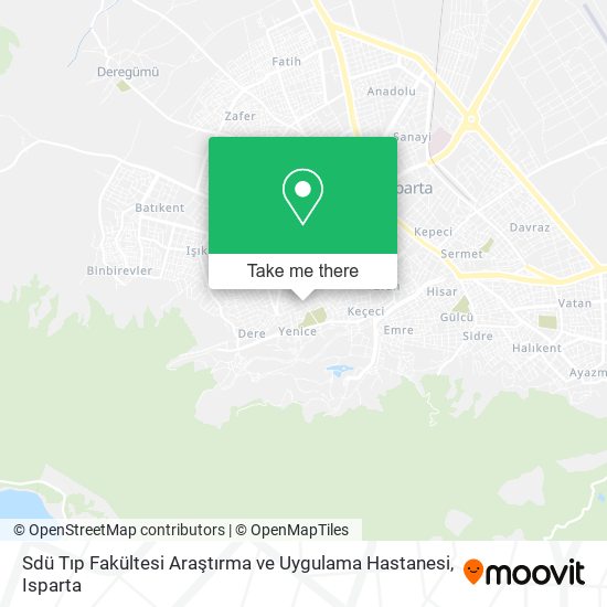 Sdü Tıp Fakültesi Araştırma ve Uygulama Hastanesi map