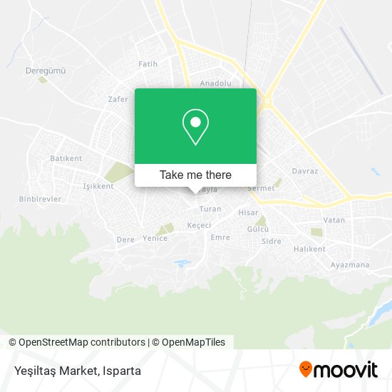 Yeşiltaş Market map