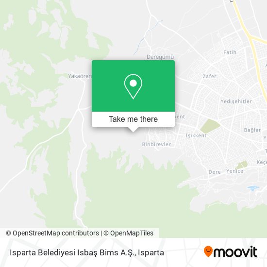 Isparta Belediyesi Isbaş Bims A.Ş. map