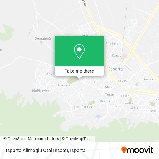 Isparta Alimoğlu Otel İnşaatı map