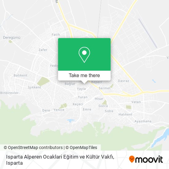 Isparta Alperen Ocaklari Eğitim ve Kültür Vakfı map