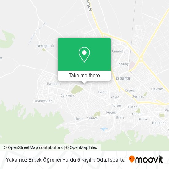 Yakamoz Erkek Öğrenci Yurdu 5 Kişilik Oda map