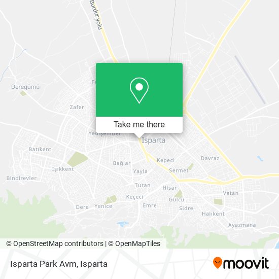 Isparta Park Avm map