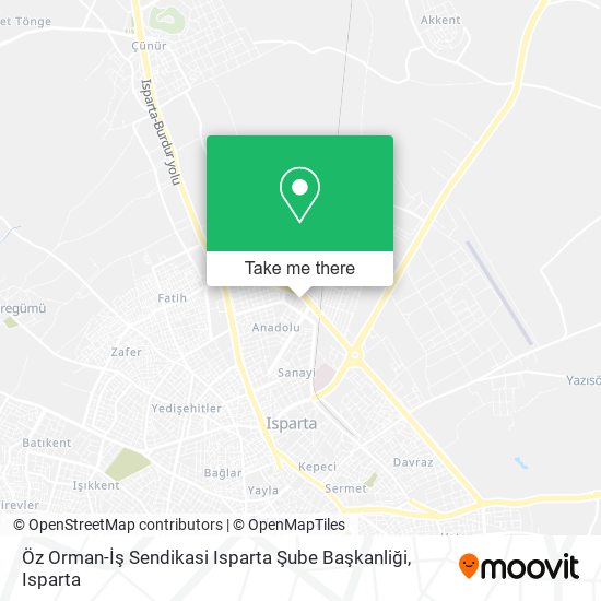 Öz Orman-İş Sendikasi Isparta Şube Başkanliği map