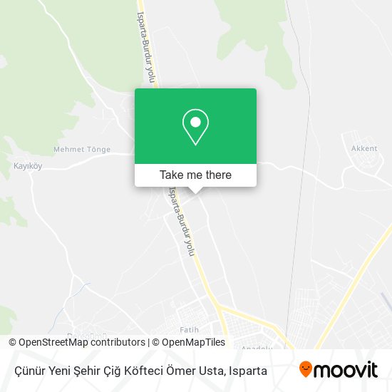 Çünür Yeni Şehir Çiğ Köfteci Ömer Usta map