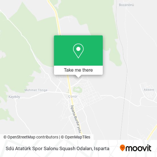 Sdü Atatürk Spor Salonu Squash Odaları map