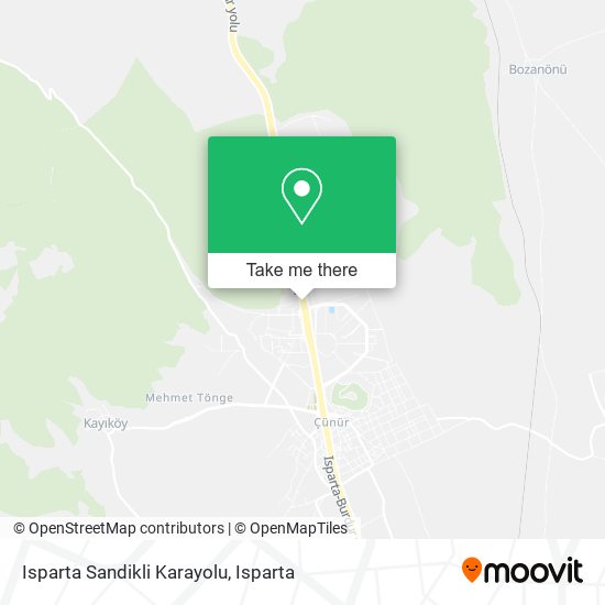 Isparta Sandikli Karayolu map