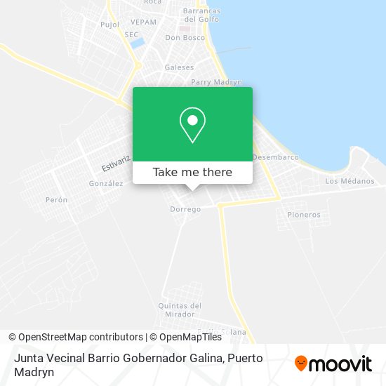 Mapa de Junta Vecinal Barrio Gobernador Galina