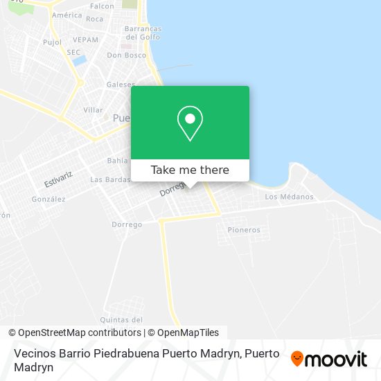 Vecinos Barrio Piedrabuena Puerto Madryn map