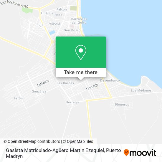 Mapa de Gasista Matriculado-Agüero Martin Ezequiel