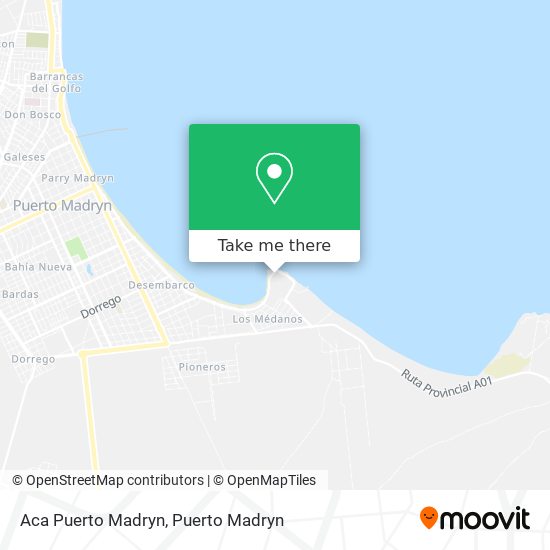 Mapa de Aca Puerto Madryn