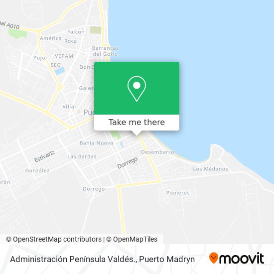 Mapa de Administración Península Valdés.