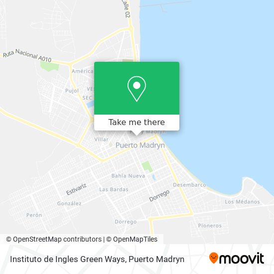 Instituto de Ingles Green Ways map