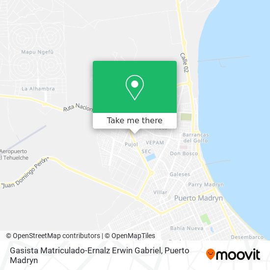 Mapa de Gasista Matriculado-Ernalz Erwin Gabriel