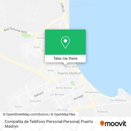 Mapa de Compañía de Teléfono Personal-Personal