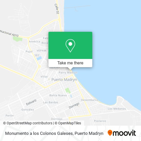 Monumento a los Colonos Galeses map