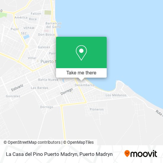 Mapa de La Casa del Pino Puerto Madryn