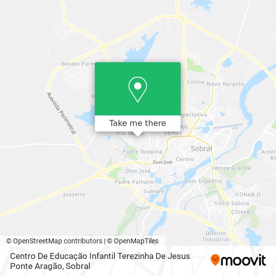 Mapa Centro De Educação Infantil Terezinha De Jesus Ponte Aragão