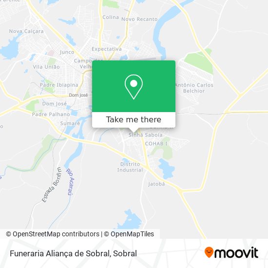 Funeraria Aliança de Sobral map