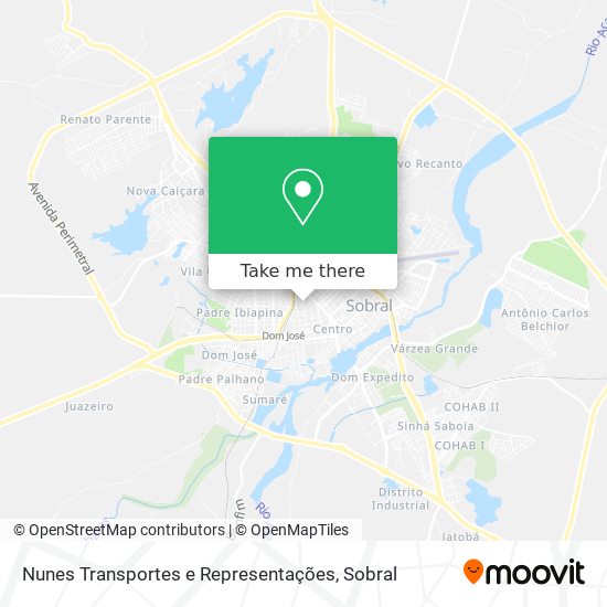 Nunes Transportes e Representações map
