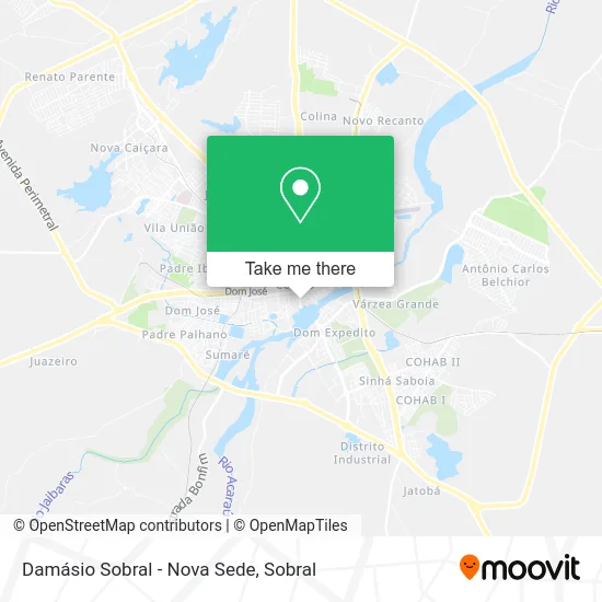 Damásio Sobral - Nova Sede map