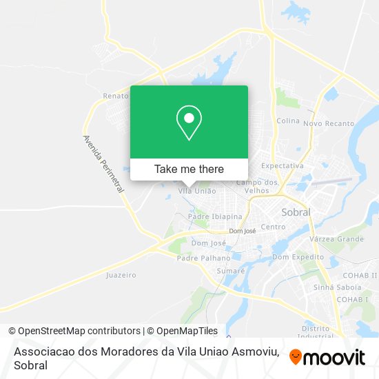 Mapa Associacao dos Moradores da Vila Uniao Asmoviu