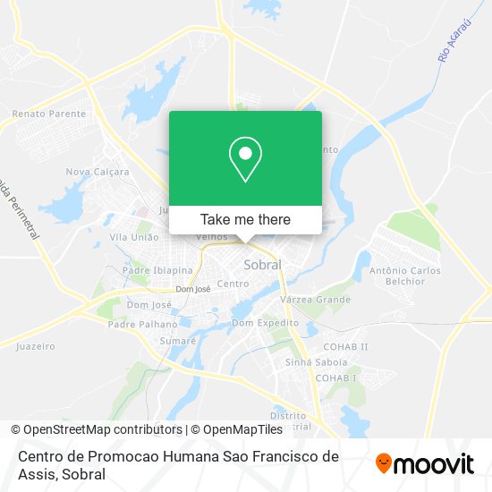 Centro de Promocao Humana Sao Francisco de Assis map