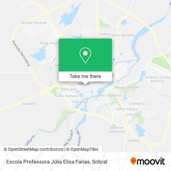 Mapa Escola Professora Júlia Elisa Farias