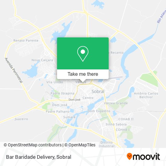 Bar Baridade Delivery map