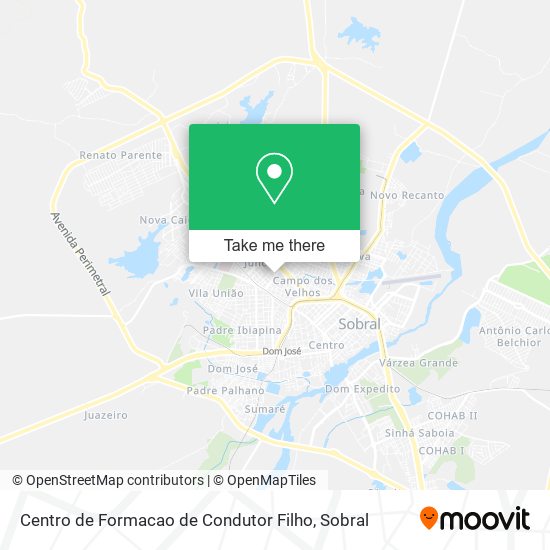 Mapa Centro de Formacao de Condutor Filho