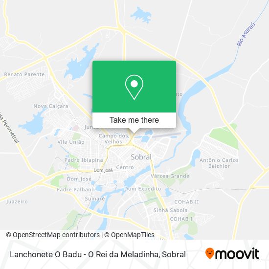 Lanchonete O Badu - O Rei da Meladinha map